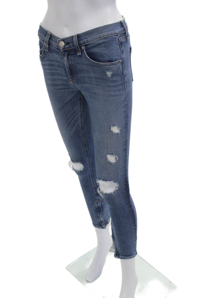 Rag & Bone Jean Women Ankle Skinny Cropped Jeans Blue Size 26
