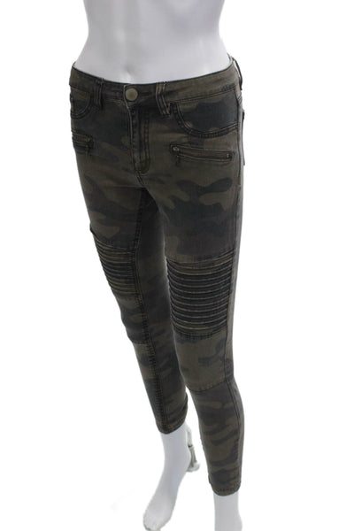 Design Lab Women Ankle Skinny Camouflage Dark Gray Jeans Size 26