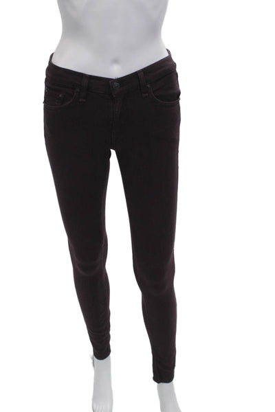 Rag & Bone Jean Womens Skinny Ankle Dark Gray Low Rise Jeans Size 25