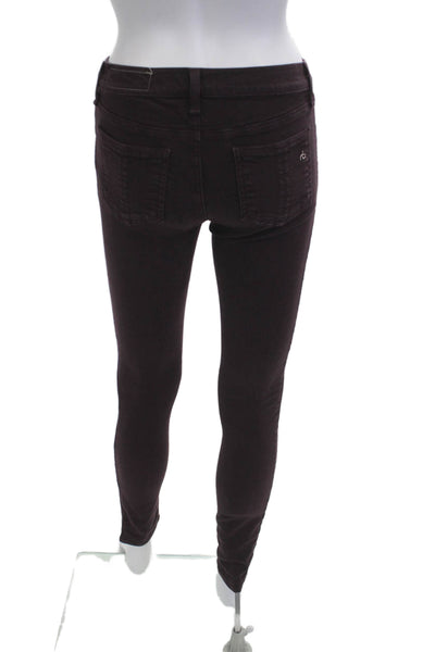 Rag & Bone Jean Womens Skinny Ankle Dark Gray Low Rise Jeans Size 25