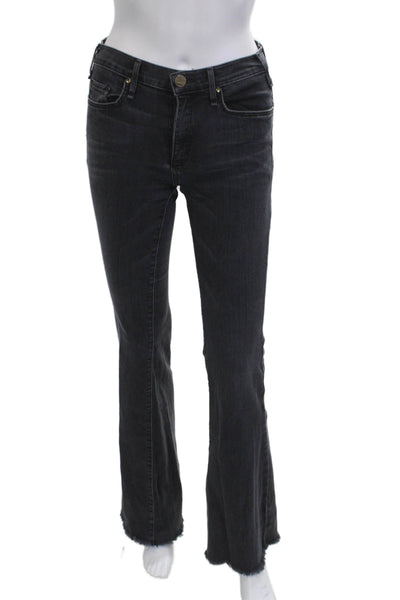 McGuire Womens Bootcut Flared Jeans Dark Gray Mid Rise 33 Inseam Size 26