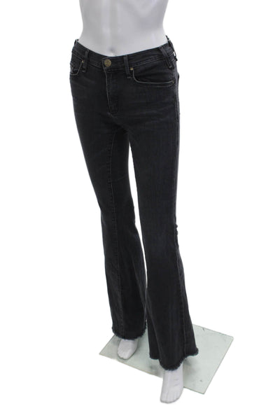 McGuire Womens Bootcut Flared Jeans Dark Gray Mid Rise 33 Inseam Size 26