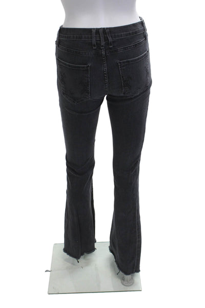 McGuire Womens Bootcut Flared Jeans Dark Gray Mid Rise 33 Inseam Size 26