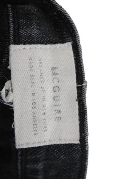 McGuire Womens Bootcut Flared Jeans Dark Gray Mid Rise 33 Inseam Size 26