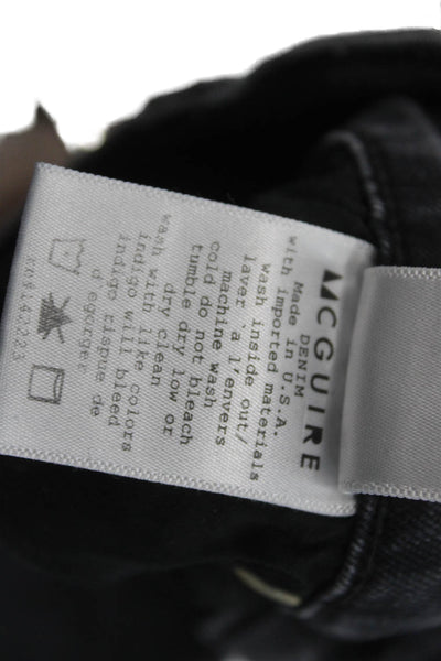 McGuire Womens Bootcut Flared Jeans Dark Gray Mid Rise 33 Inseam Size 26