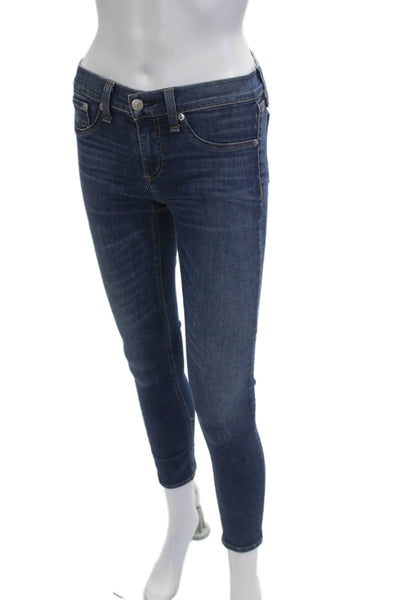 Rag & Bone Jean Womens Ankle Skinny Jeans Dark Blue Size 26