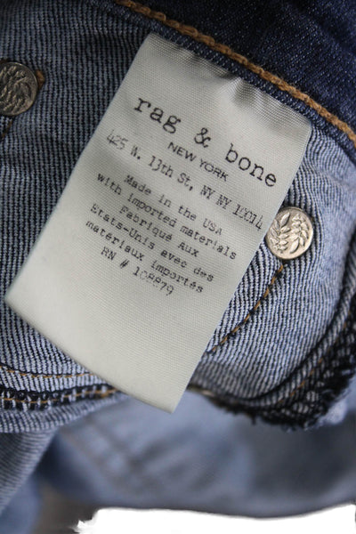 Rag & Bone Jean Womens Ankle Skinny Jeans Dark Blue Size 26