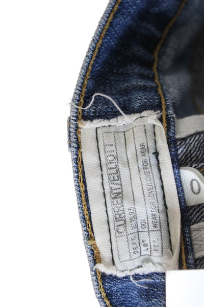 Current/Elliott Women Boyfriend Cropped Jeans Blue Mid Rise Size 25