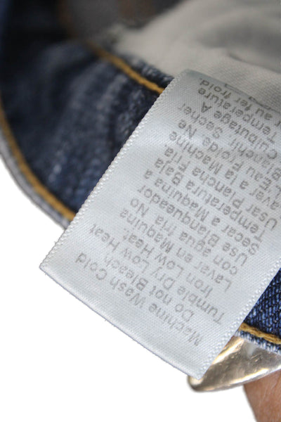 Current/Elliott Women Boyfriend Cropped Jeans Blue Mid Rise Size 25