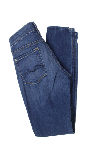 7 For All Mankind Women Skinny Blue Jeans Size 25