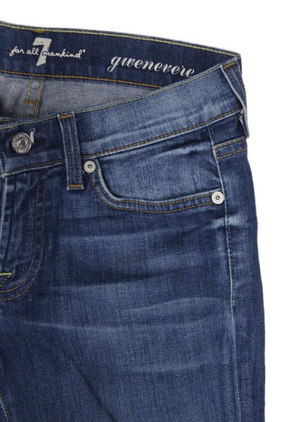 7 For All Mankind Women Skinny Blue Jeans Size 25