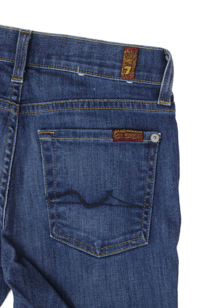 7 For All Mankind Women Skinny Blue Jeans Size 25