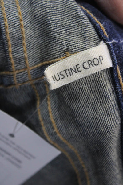 Rag & Bone Womens Cropped Skinny Dark Blue Jeans Low Rise Size 25