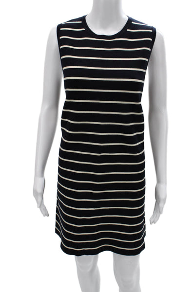 Zara Womens Black Sleeveless Shift Sweater Dress Viscose Polyester Size M