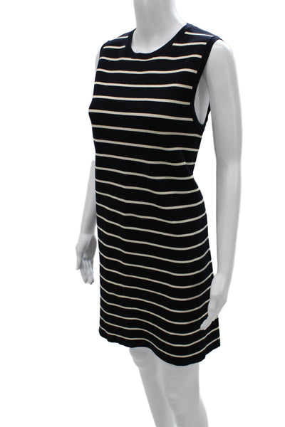 Zara Womens Black Sleeveless Shift Sweater Dress Viscose Polyester Size M