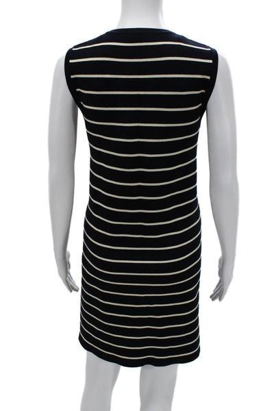 Zara Womens Black Sleeveless Shift Sweater Dress Viscose Polyester Size M