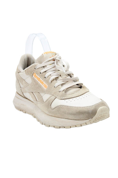Reebok Womens Suede Leather Classic Sneakers Shoes Light Brown Size 8