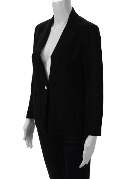 Engle Roberts Unisex Black V-Neck Long Sleeve Blazer Button Size XS