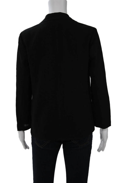 Engle Roberts Unisex Black V-Neck Long Sleeve Blazer Button Size XS