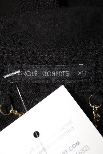 Engle Roberts Unisex Black V-Neck Long Sleeve Blazer Button Size XS