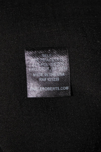 Engle Roberts Unisex Black V-Neck Long Sleeve Blazer Button Size XS