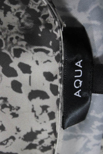Aqua Womens Beige Snake Print V-Neck Long Sleeve Blouse Size S