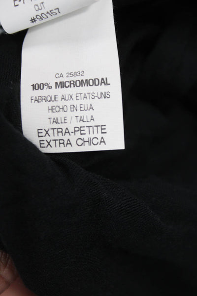 Trina Turk Women Black Shift Dress V-Neck 3/4 Sleeve Short Petite Size XS
