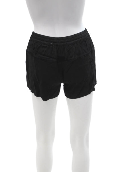 Vince Unisex Sweat Shorts Black Drawstring Viscose Elastane Size 2XS