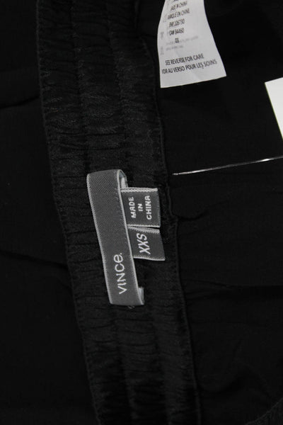 Vince Unisex Sweat Shorts Black Drawstring Viscose Elastane Size 2XS