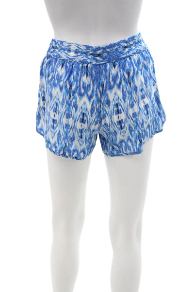 Joie Unisex Blue 100% Silk Beach Drawstring Shorts Size XS
