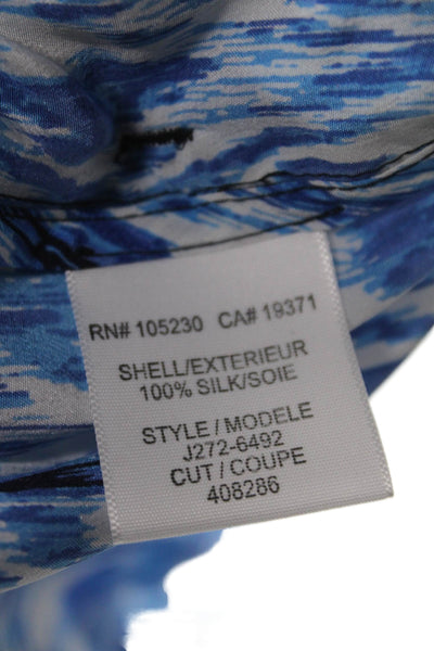 Joie Unisex Blue 100% Silk Beach Drawstring Shorts Size XS
