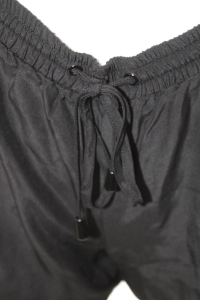 Parker Unisex Silk Beach Drawstring Shorts Black Size XS