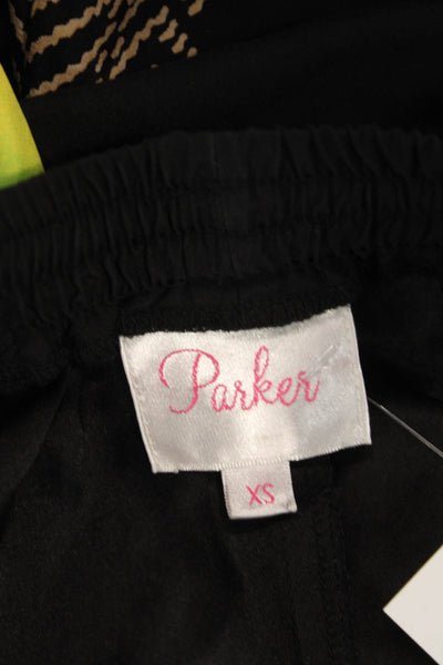 Parker Unisex Silk Beach Drawstring Shorts Black Size XS
