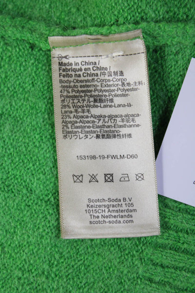 Scotch & Soda Unisex Pullover Crew Neck Green Sweater Size S