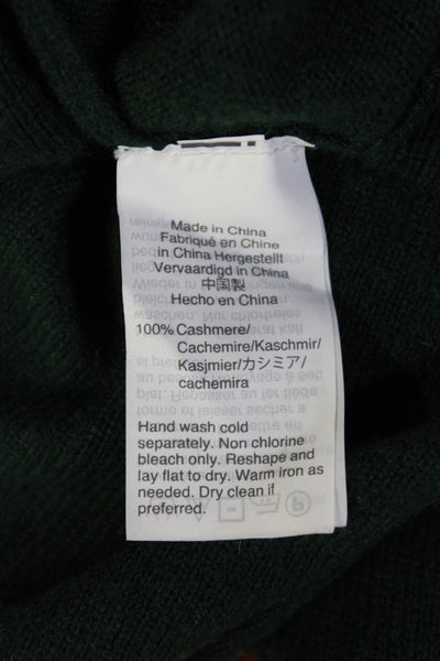 J Crew Unisex Green Cashmere Pullover Sweater Crew Neck Long Sleeve Size XS