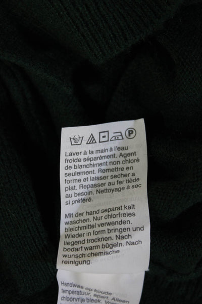 J Crew Unisex Green Cashmere Pullover Sweater Crew Neck Long Sleeve Size XS