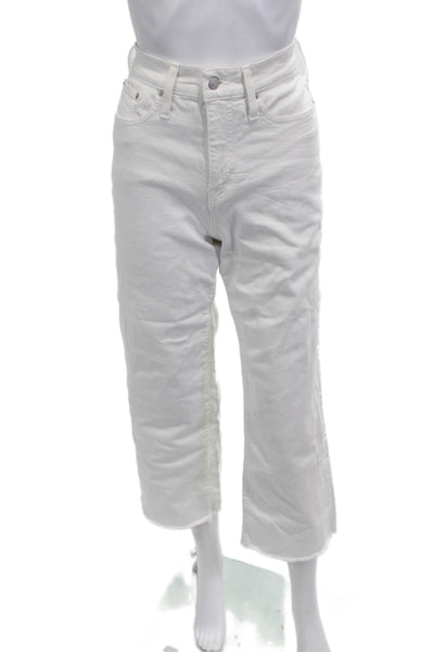 J Crew Womens Cropped Ankle White Pants Size 26