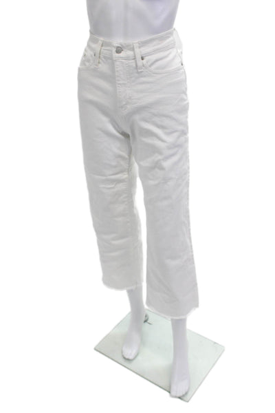 J Crew Womens Cropped Ankle White Pants Size 26