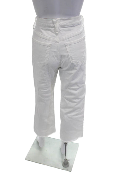J Crew Womens Cropped Ankle White Pants Size 26