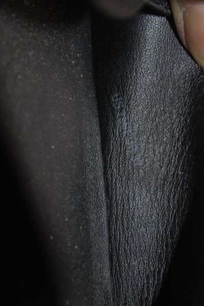 Vince Womens Leather Blair Perforated Slip-On Casual Sneakers Black Size 7