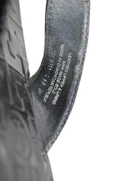 Tory Burch Womens Patent Leather Slip-On Thong Flat Flip-Flops Black Size 9