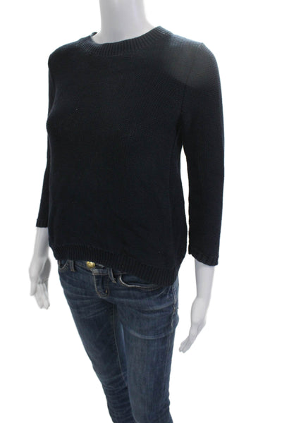 Club Monaco Unisex Dark Blue Pullover Sweater Crew Neck 70% Cotton Size XS