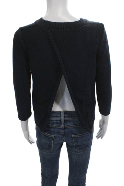 Club Monaco Unisex Dark Blue Pullover Sweater Crew Neck 70% Cotton Size XS