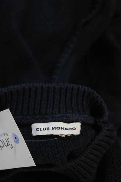Club Monaco Unisex Dark Blue Pullover Sweater Crew Neck 70% Cotton Size XS