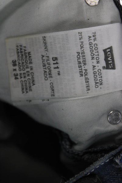Levis Mens Skinny Dark Blue Jeans Size 36