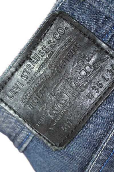 Levis Mens Skinny Dark Blue Jeans Size 36
