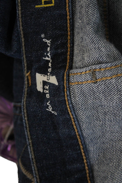 7 For All Mankind Mens Dark Blue Bootcut Jeans Size 36
