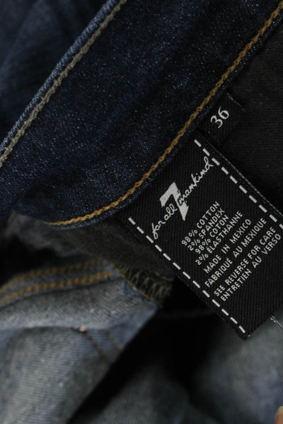 7 For All Mankind Mens Dark Blue Bootcut Jeans Size 36