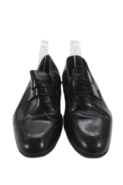 Harrys of London Mens Leather Casual Slip On Loafers Black Size 12.5