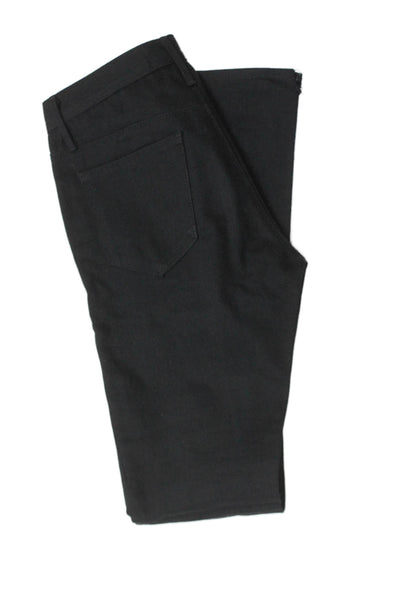 R+A Unisex Skinny Black Designer Jeans Button Closure Size 29